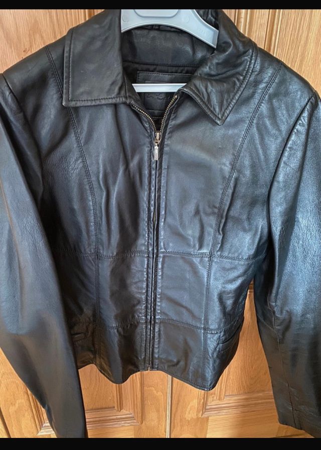 Cazadora/chaqueta piel negra
