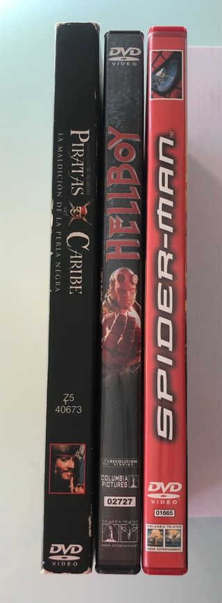 CINE DVD Piratas del Caribe/Spiderman/ Hellboy