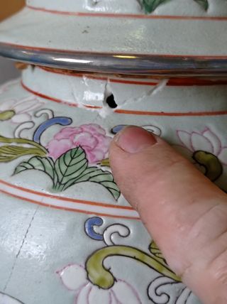 LAMPARA JARRON ..jarrón chino..