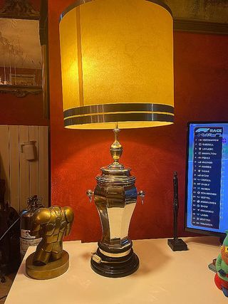 Lampada da tavolo in acciaio anni 60