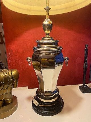 Lampada da tavolo in acciaio anni 60