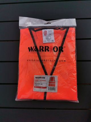 Giacca smanicata arancione catarifrangente