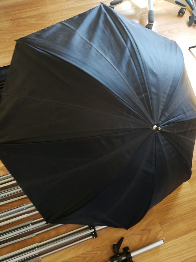 paraguas plateado 110 cm