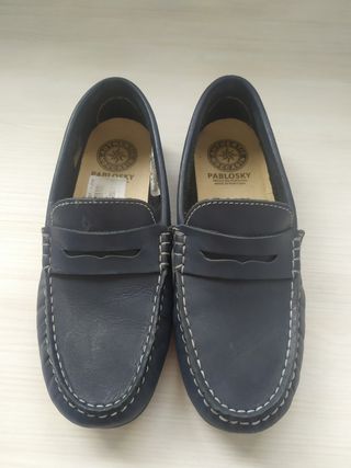 zapatos azules marinos, talla 36, marca pablosky