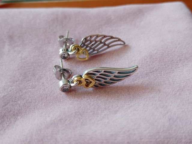 Pendientes Alas de Ángel de plata de ley