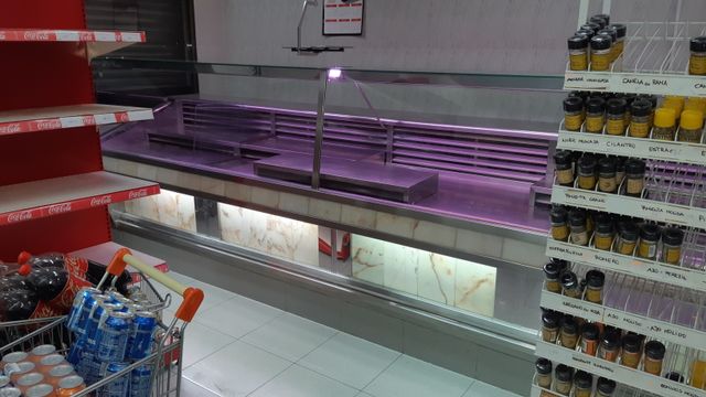 Expositor frigorífico charcutería, carne, comida