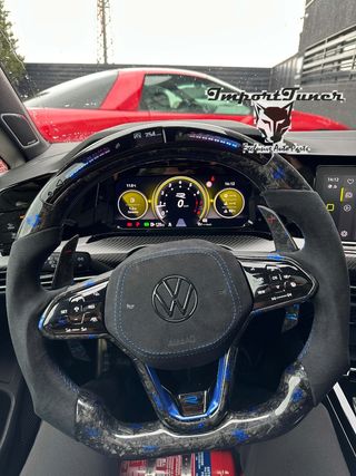 Volante Golf R MK8 fibra de carbono led display