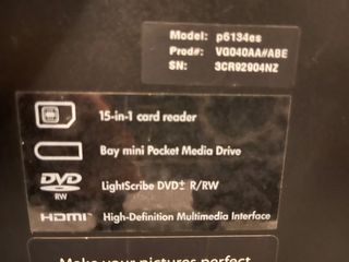 PC de sobremesa HP Pavilion p6134e (Solo CPU)