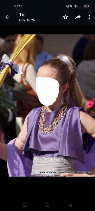 traje personaje semana santa niña  