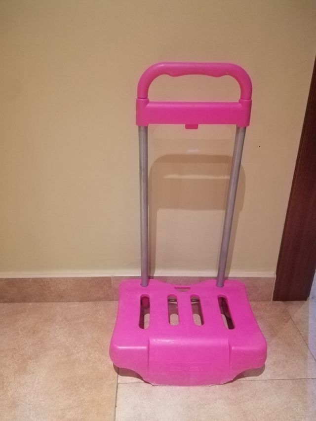 Carro portamochila rosa