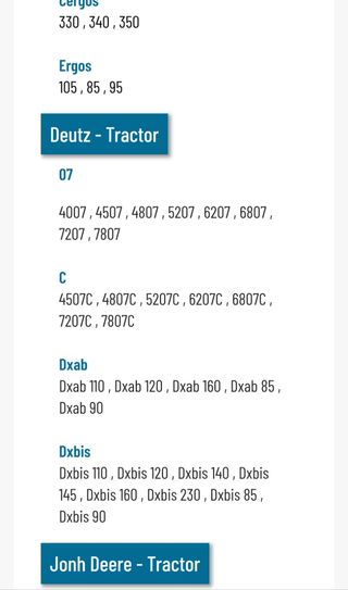 filtro combustible tractor