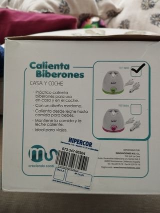 Calienta biberones casa y coche
