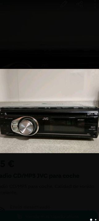 Radio CD/MP3 para coche Jvc