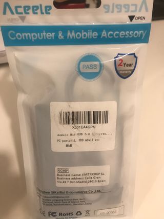 Accele Hub de Datos USB de 4 Puertos