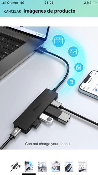 Accele Hub de Datos USB de 4 Puertos