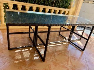 Conjunto mesa y sillones jardín