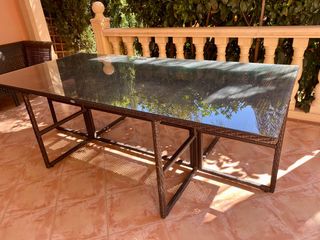 Conjunto mesa y sillones jardín