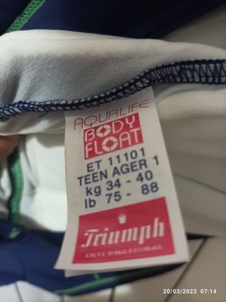 Salvagente a tuta Aqualife Triumph 34/40kg