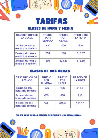 Cursos intensivos química física y matemáticas.