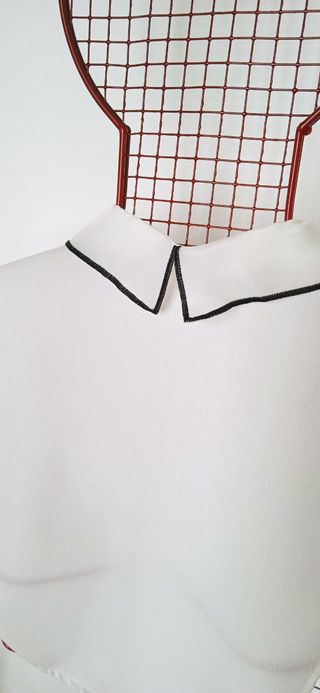 Cuello de camisa Bordado estilo vintage