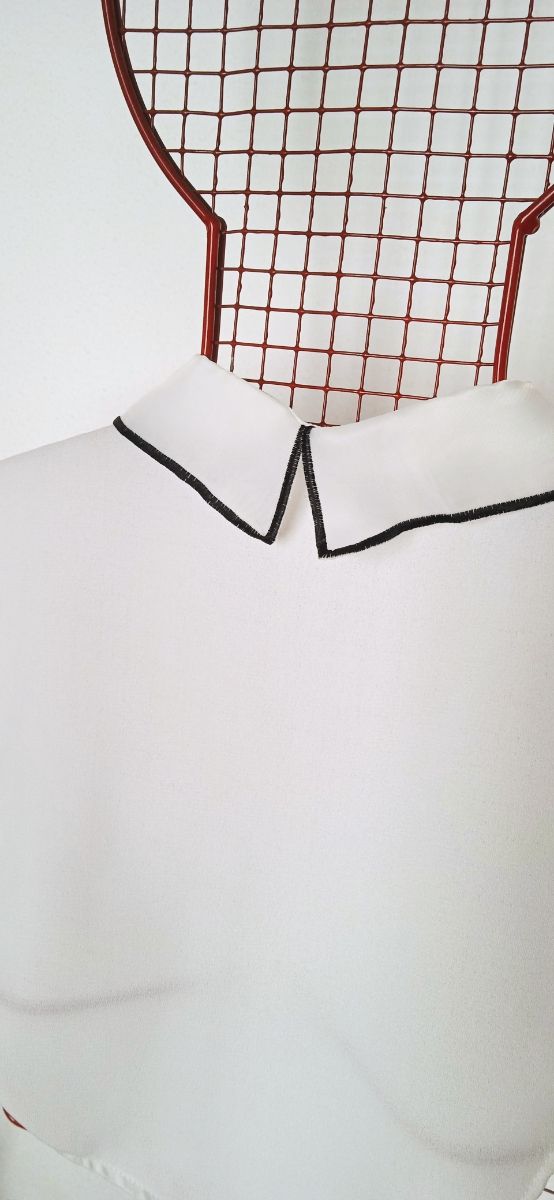 Cuello de camisa Bordado estilo vintage