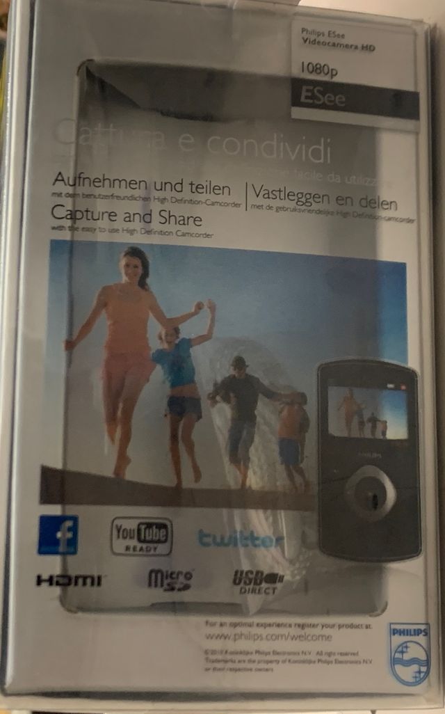 Videocámara de alta definición 1080 Full HD.