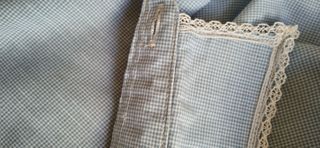 Camisa vintage cuadro Vichy azul bebé 