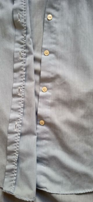 Camisa vintage cuadro Vichy azul bebé 
