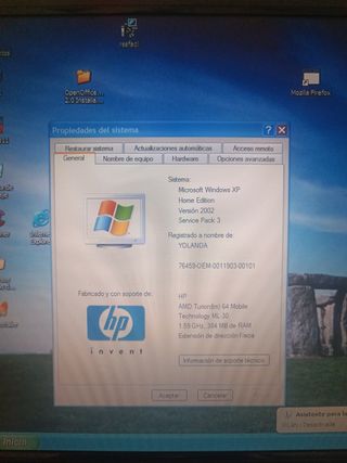 mira manda ordenador portátil HP ze2000