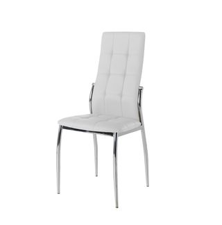 SILLAS COMEDOR - SALÓN POLIPIEL BLANCAS- PACK DE 5