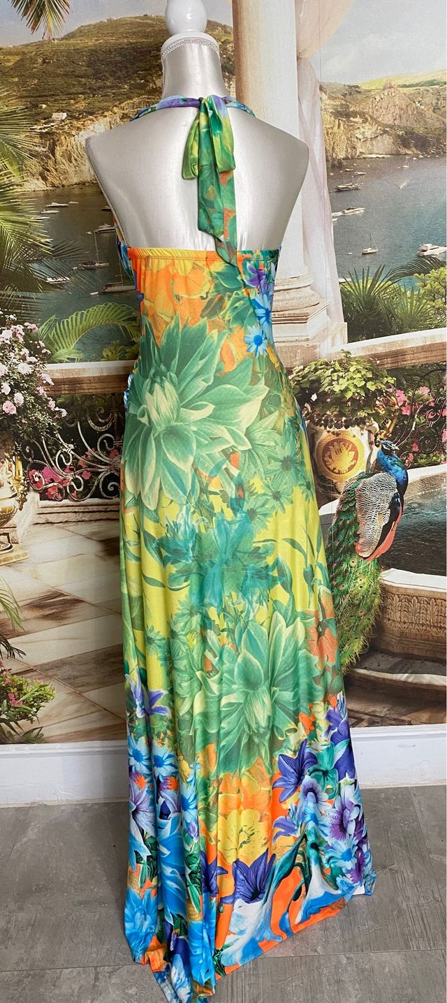 Vestido largo con pedrería, M