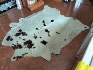 alfombra piel de vaca y pelo natural 230 cm x 200