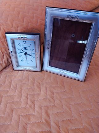 Piccola cornice da tavolo, in argento e vetro