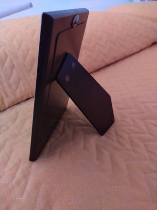 Piccola cornice da tavolo, in argento e vetro