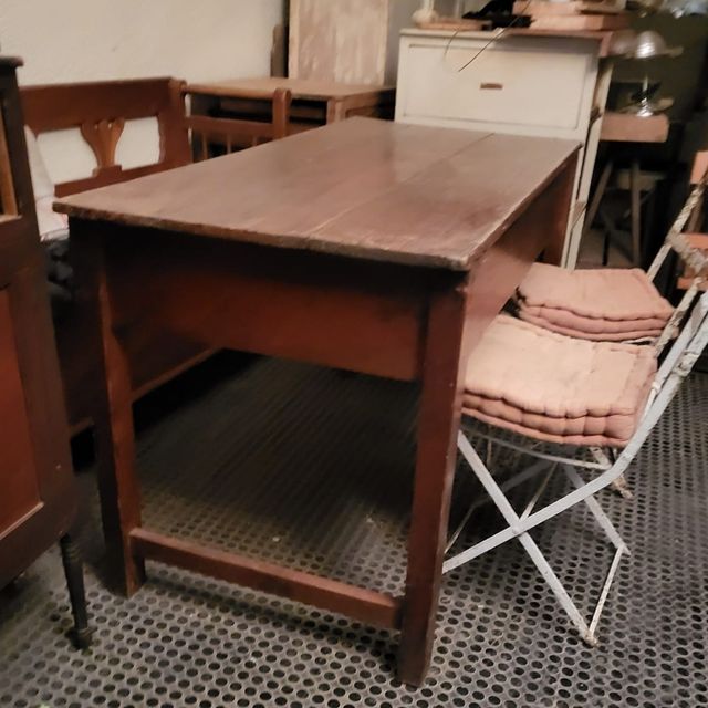 MESA de MADERA, Antiguo MOSTRADOR 140×68×81cm