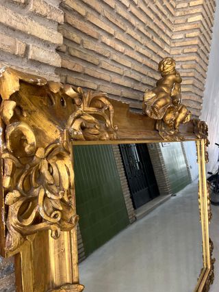 Gran Espejo en madera con ángeles Siglo XIX