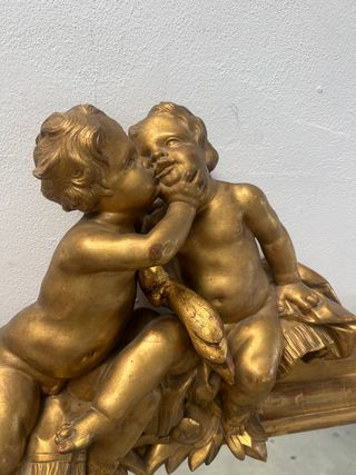 Gran Espejo en madera con ángeles Siglo XIX