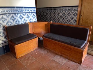 Banco madera esquinero