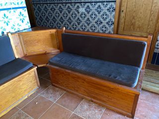 Banco madera esquinero