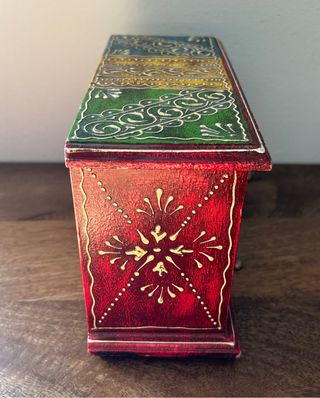 Mini cassettiera colorata in legno