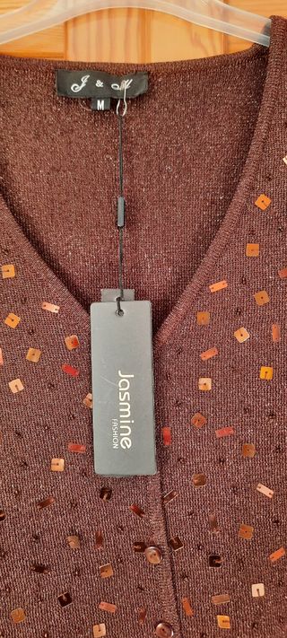 Chaqueta marrón fina de fiesta. A estrenar.