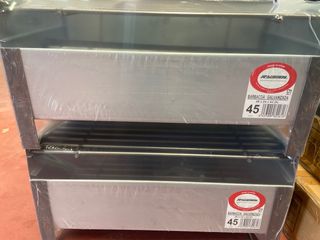 Barbacoa 45 cm acero