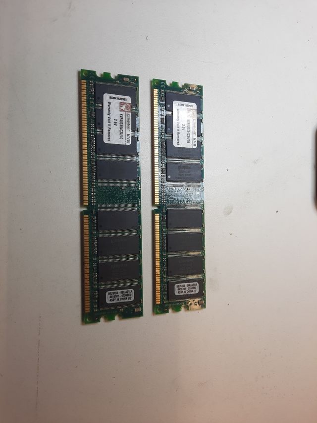 2 MEMORIA Ram 2G (2x1GB) KINGSTON