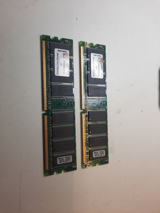 2 MEMORIA Ram 2G (2x1GB) KINGSTON