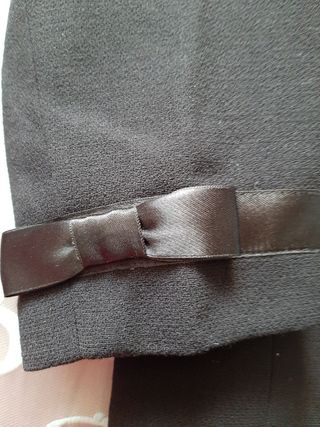 Chaqueta de vestir con detalles de lazos en raso