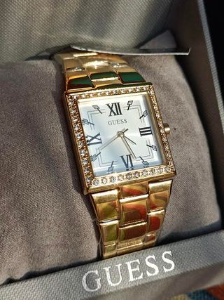 RELOJ GUESS DORADO MUJER ,  NUEVO