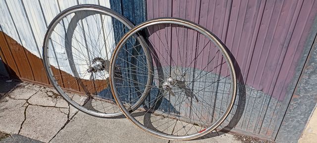 coppia di cerchi per bici da corsa vintage Bianchi