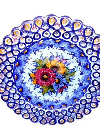 Plato decorativo cerámica Alcobaça