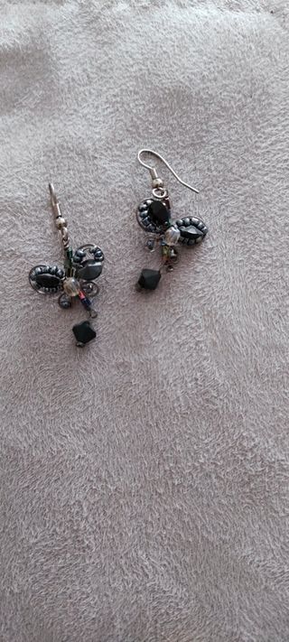 conjunto de collar y pendientes mariposas 