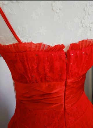 Vestido Rojo Boda T. 36/38 ❤💃
